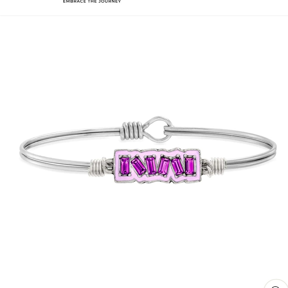 Luca & Danni MINI HUDSON BANGLE BRACELET IN LAVENDER